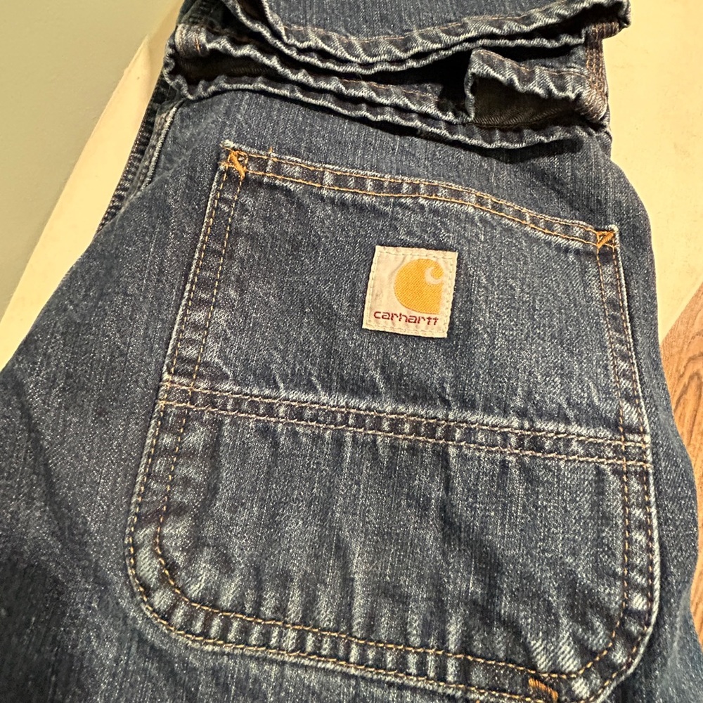 Men’s Carhartt dark wash double front denim jeans 32 x 32 NWOT